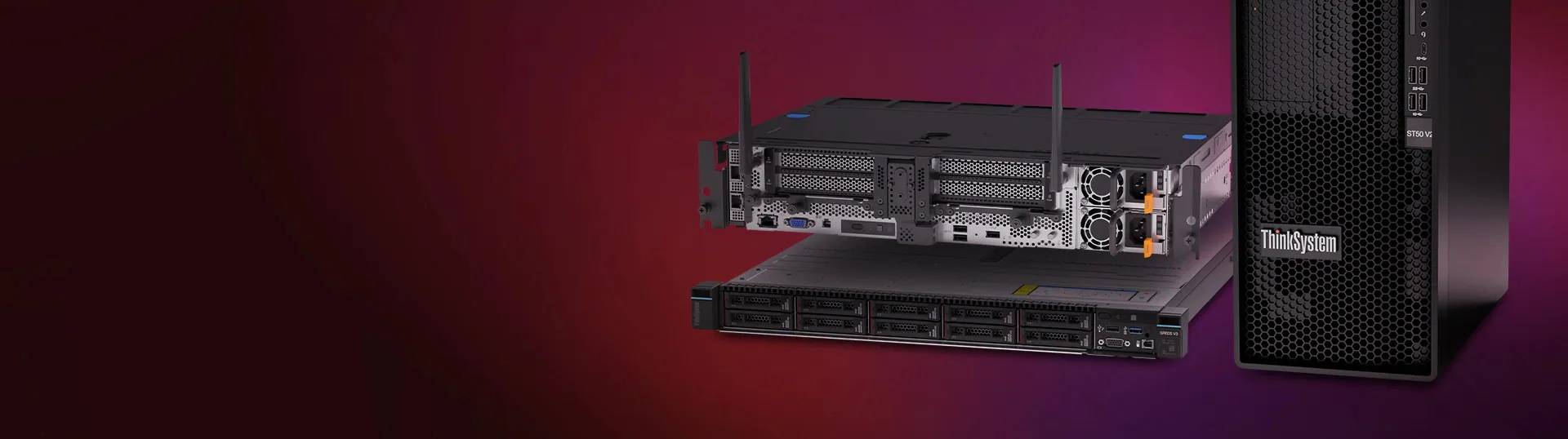 Servidores Lenovo rack e torre